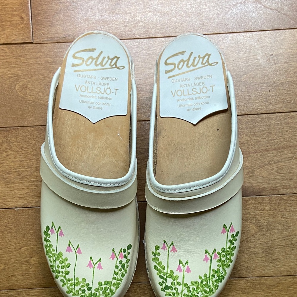 Vollsjo Solva Swedish Wooden Clogs Size 38